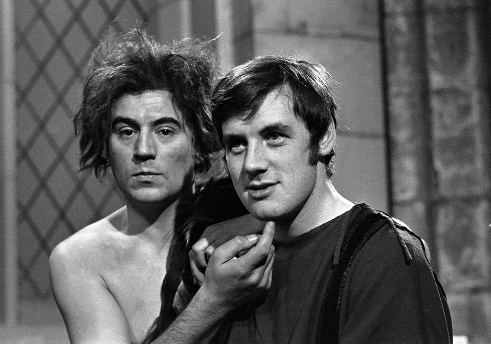 Terry Jones and Michael Palin in The Complete and Utter History of Britain. (Shutterstock/ITV)