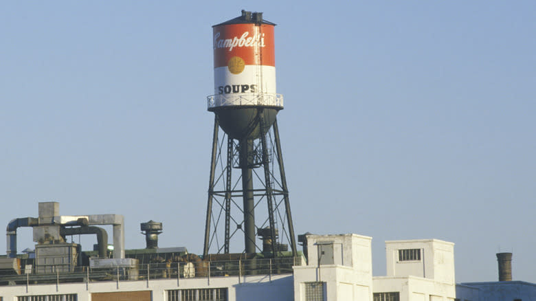 A Campbell's water tower