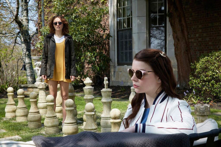 The most delicious of the horse movies is "Thoroughbreds," a <a href="https://www.huffingtonpost.com/entry/thoroughbreds-cory-finley-psychodrama_us_5a9ea2d1e4b089ec353eb503" target="_blank">sleek psychodrama</a> about two suburban teen girls (Anya Taylor-Joy and Olivia Cooke) who hatch a murderous scheme to distract from their troubled affluence. The comedy bites and the horror cuts in Cory Finley's directorial debut, best described as "Heathers" meets "Persona."
