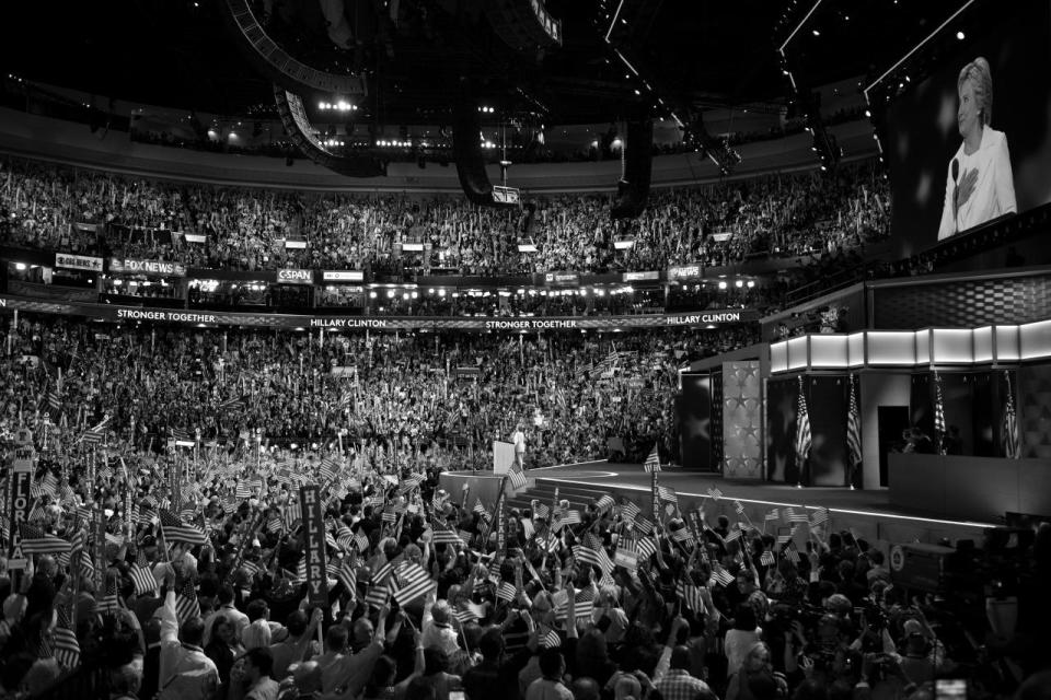 <p>Hillary Clinton accepts the nomination for president at the DNC in Philadelphia, PA. on Jauly 28, 2016. (Photo: Khue Bui for Yahoo News)</p>