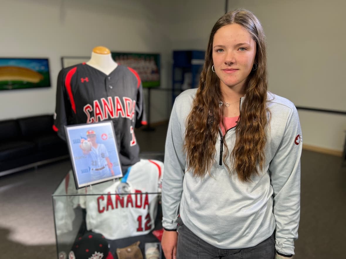 Jaida Lee made baseball history at the Canada Summer Games in August by becoming the first female to play in the male baseball competition since it began in 1967. (Robert Krbavac/CBC - image credit)