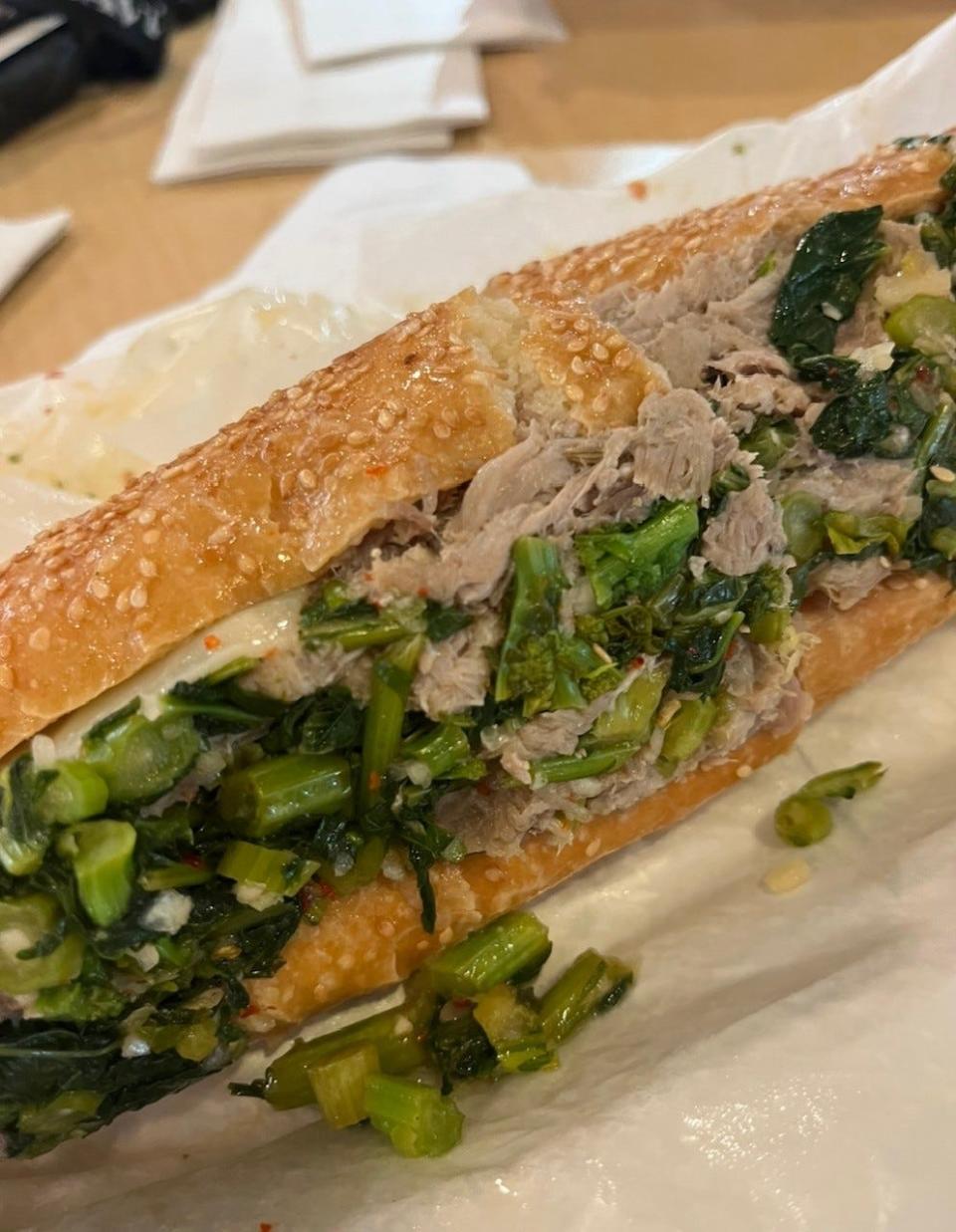 Don't overlook the pork at Wario's Beef and Pork in the Arena District. The roasted pork sandwich includes chopped broccoli rabe and provolone cheese.