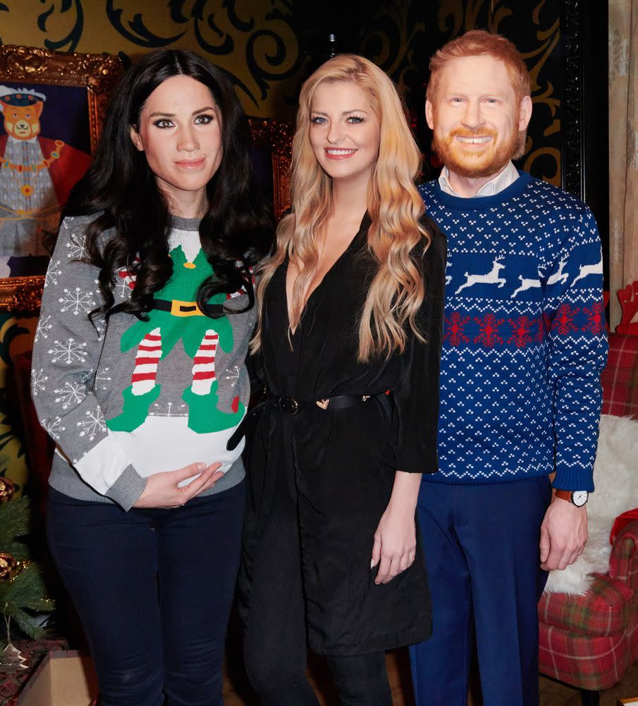 Meghan Markle and Prince Harry in Ugly Christmas Sweaters