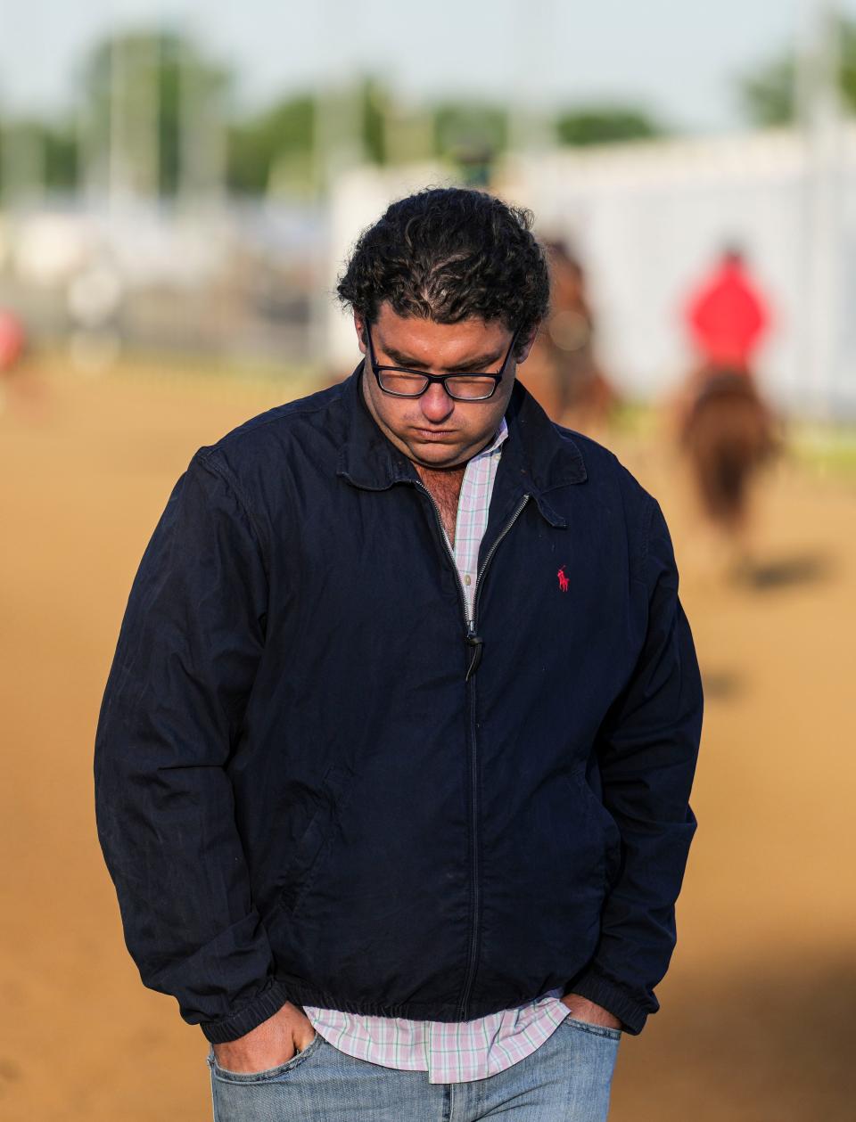 Trainer Saffie Joseph Jr. at Churchill Downs Thursday May 4, 2023, in Louisville, Ky. Joseph has Lord Miles in Saturday's Kentucky Derby. Two of Joseph's horses, Parents Pride and Chasing Artie, have died since Churchill Downs' opening night of Kentucky Derby Week.