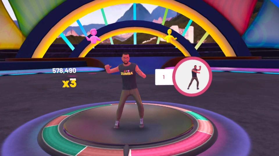 Preview of the next move in FitXR Zumba