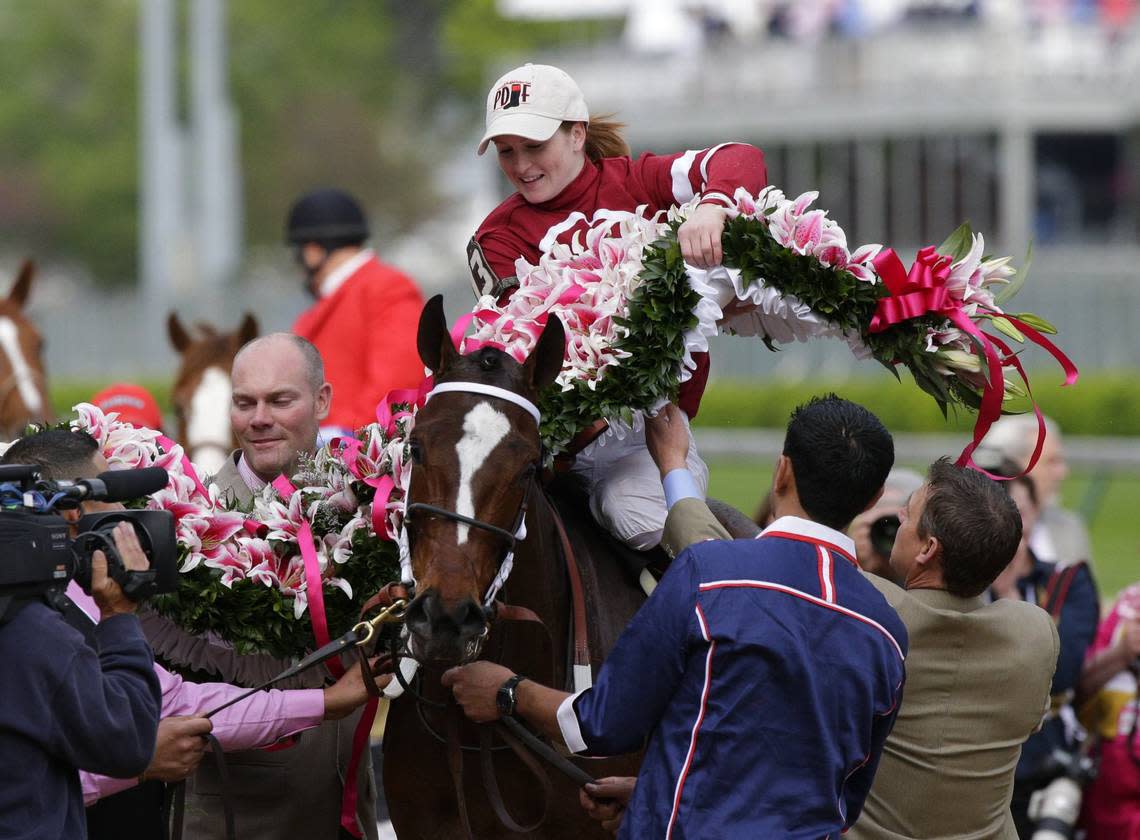 Jockey Rosie Napravnik won the Kentucky Oaks in 2012 and 2014 and has raced three times in the Kentucky Derby. Mark Cornelison/Herald-Leader File Photo