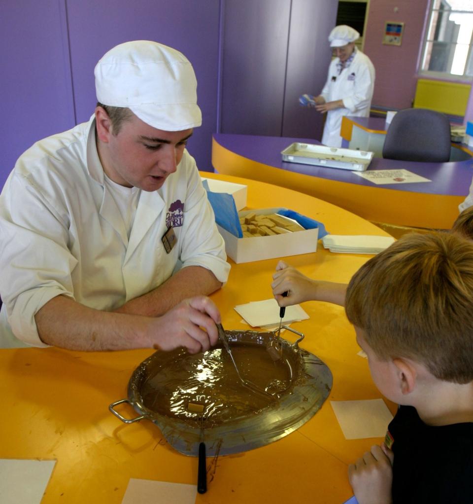 Play time: young visitors to Cadbury World get the chance to be hands-on