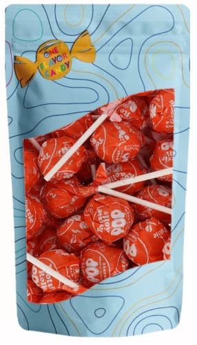 One Flavor Candy Tootsie Pops Lollipop Lolli Pops Bulk in Resealable Bag (Orange, Pack of 20)