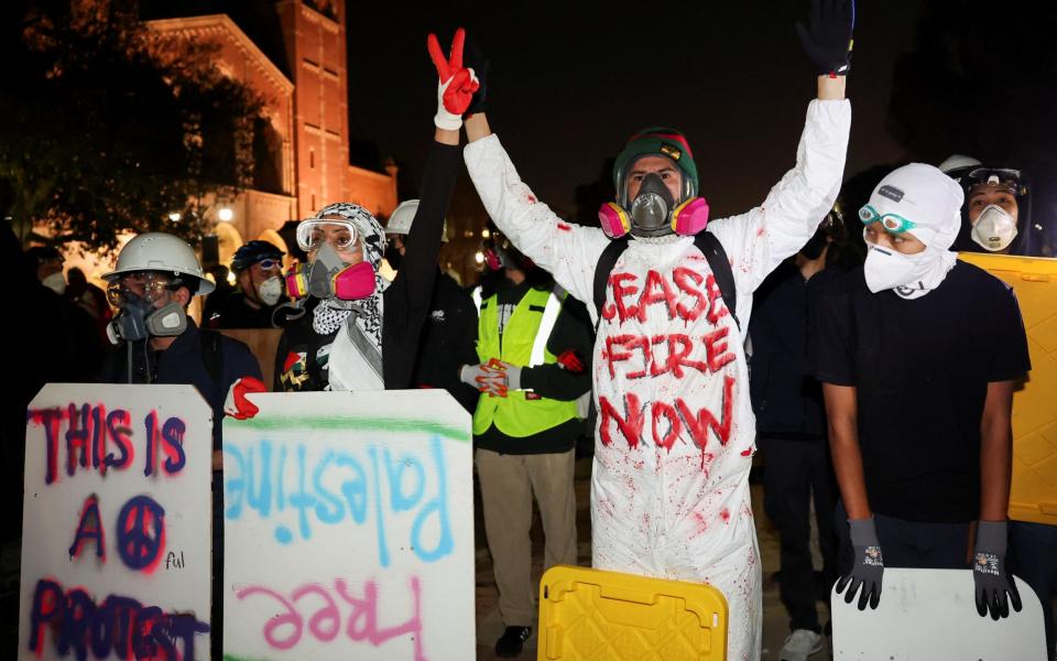 A protest at the University of California Los Angeles (UCLA)