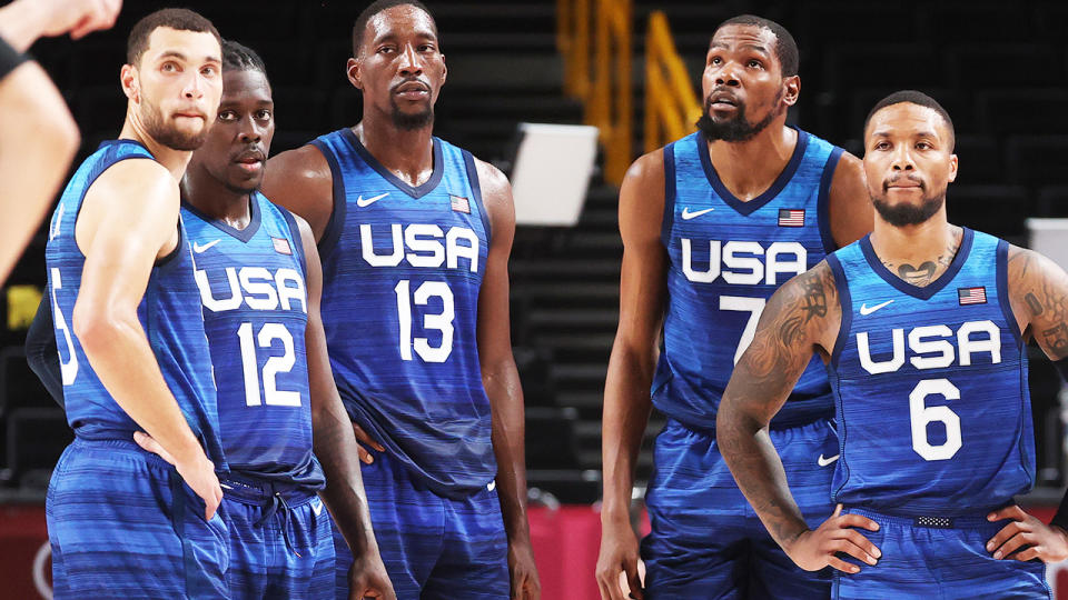 Team USA, pictured here after suffering their first loss at the Olympics since 2004.