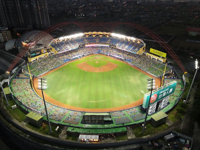 台中洲際球場在明星賽的空拍照。（圖／中華職棒提供）