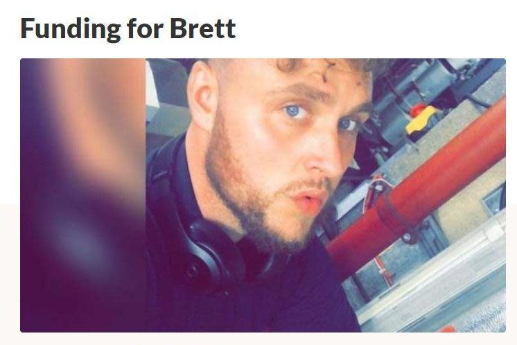 The GoFundMe page aims to raise at least £2,000 to cover the cost of private counselling for Brett (Anne Connolly, GoFundMe)