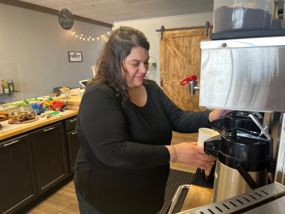 Sorso Coffee owner Robin Nevin left the corporate world to open her new business recently in Pickerington across from Pickerington High School North.