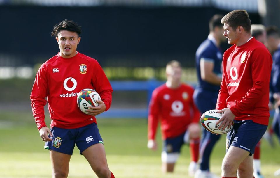 Marcus Smith (left) will come off the bench against Tonga to win his third cap for England (PA Wire)