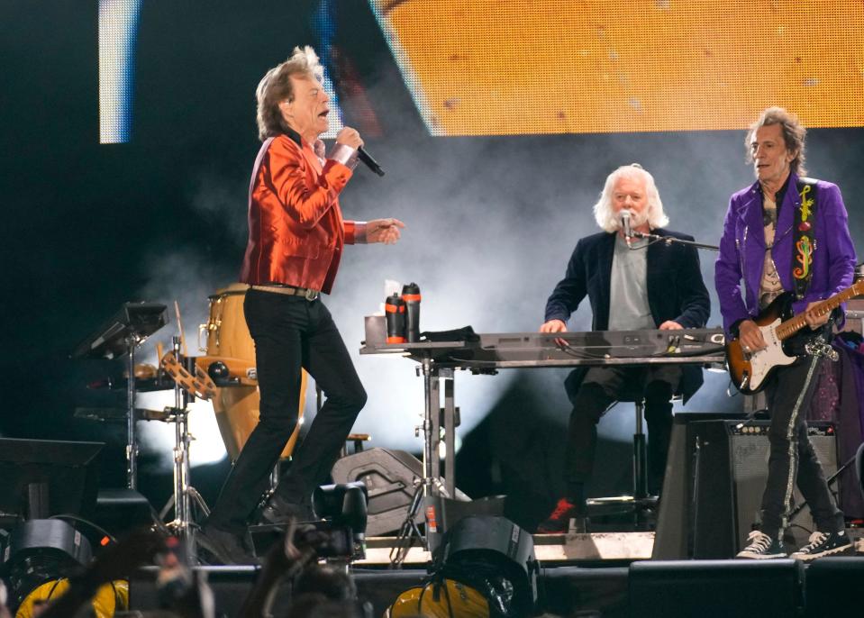 The Rolling Stones play at Gillette Stadium in Foxboro on May 30.