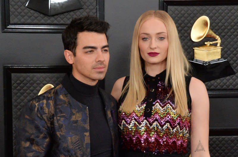 Joe Jonas (L) and Sophie Turner attend the Grammy Awards in 2020. File Photo by Jim Ruymen/UPI