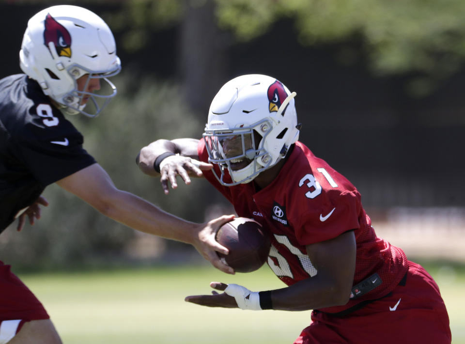 David Johnson has a strong case to be the No. 1 overall pick in fantasy drafts (AP Photo/Matt York)