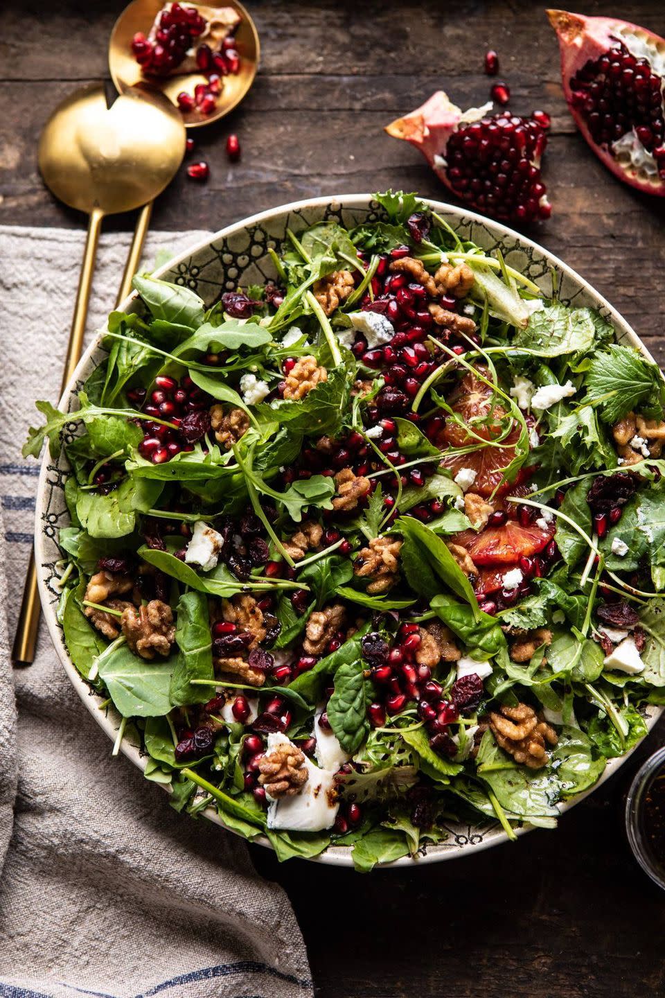 Maple Candied Walnuts and Pomegranate Salad