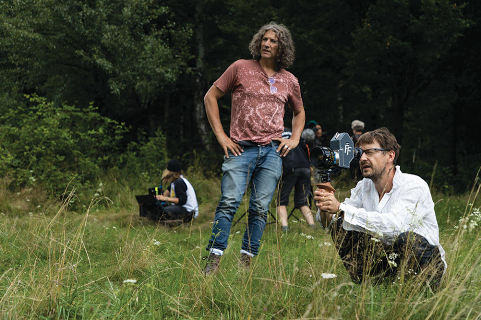 The Zone of Interest director Jonathan Glazer (left) with cinematographer Zal.