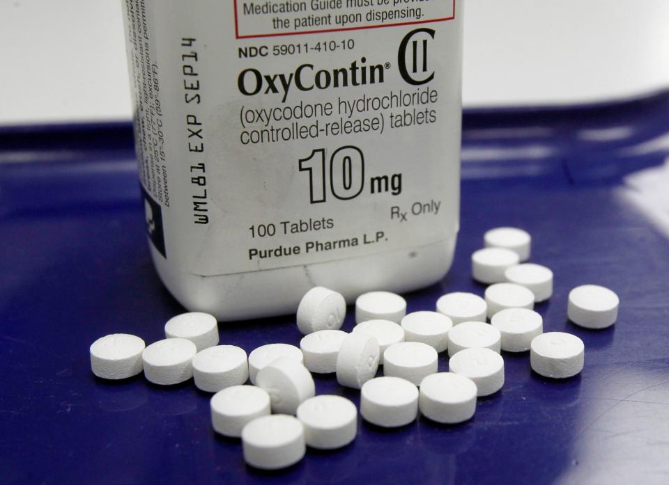 This Feb. 19, 2013, file photo shows OxyContin pills at a pharmacy in Montpelier, Vt. Florida’s opioid epidemic was either the direct cause of or a factor in more than 5,700 deaths in 2016, data from the Florida Department of Law Enforcement shows.