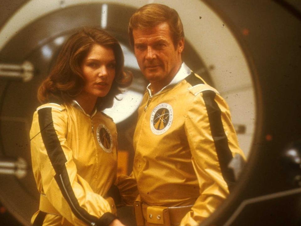 Roger Moore and Lois Chiles in 