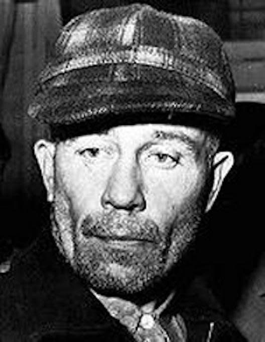 On November 16, 1957, Ed Gein murdered his last victim, Bernice Worden. When police searched his house, they found 10 human skulls and a human heart in a pot on the stove. File Photo courtesy Wikimedia