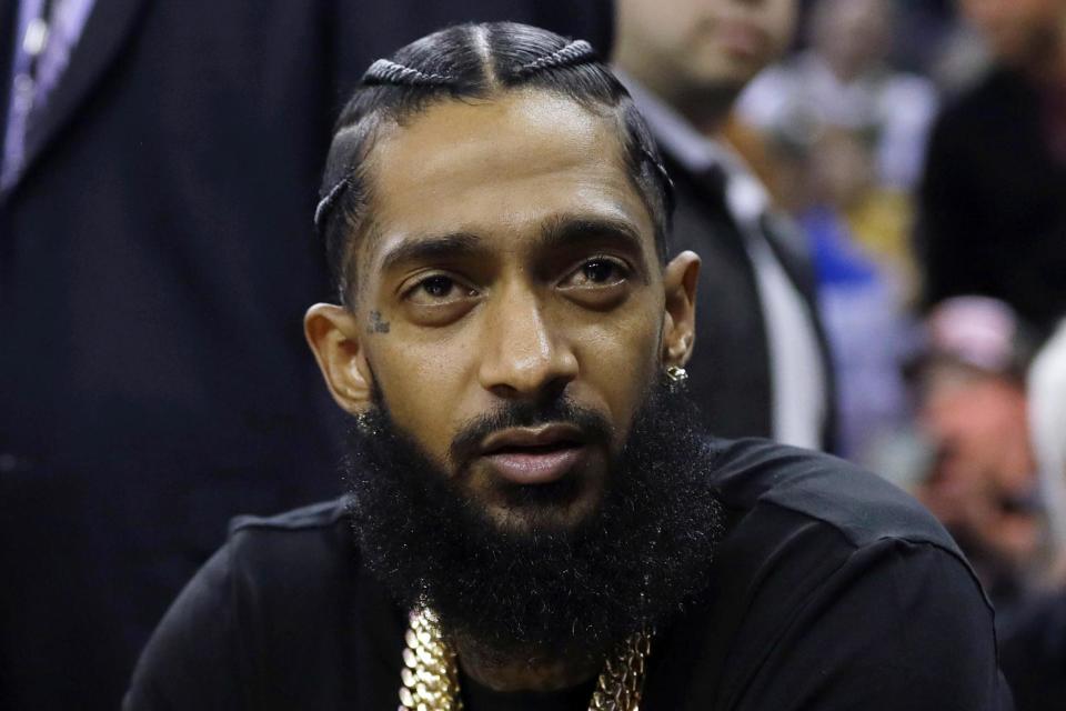 Shot dead: Rapper Nipsey Hussle was killed in LA last month (AP)