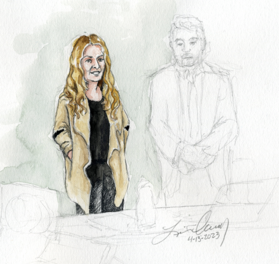 Lori Vallow seen in court sketches (Ada County Courthouse)