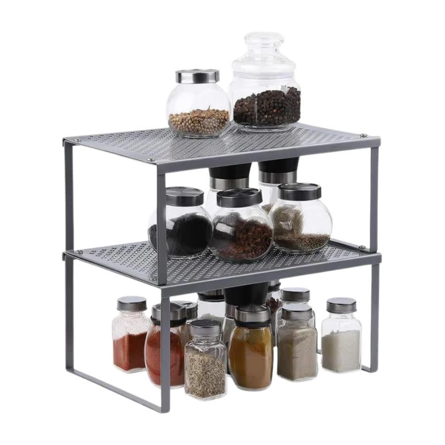 Metal pantry shelving rack