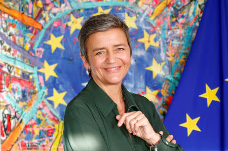 European Competition Commissioner Margrethe Vestager poses after an interview with Reuters at the EU Commission headquarters in Brussels, Belgium, December 10, 2018. REUTERS/Francois Lenoir