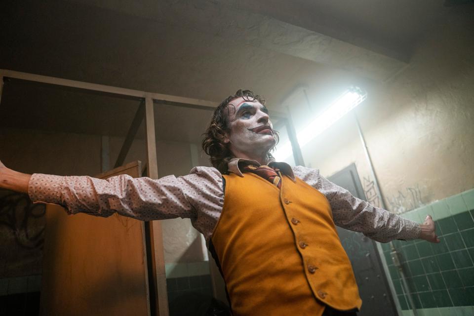 Arthur Fleck (Joaquin Phoenix) becomes the arch-villain by the end of "Joker."