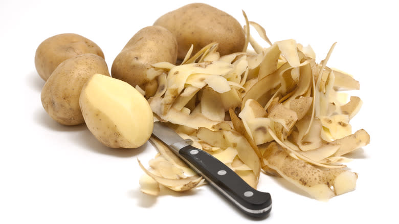Potatoes and peels