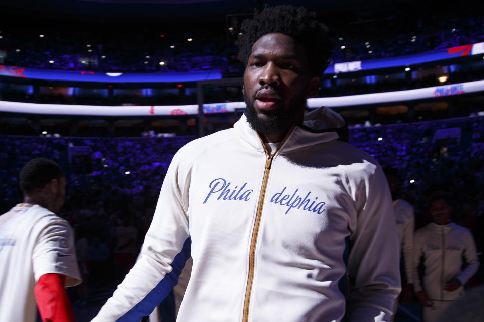 Joel Embiid and Under Armour are trying to change the sneaker game. (AP Photo/Chris Szagola)