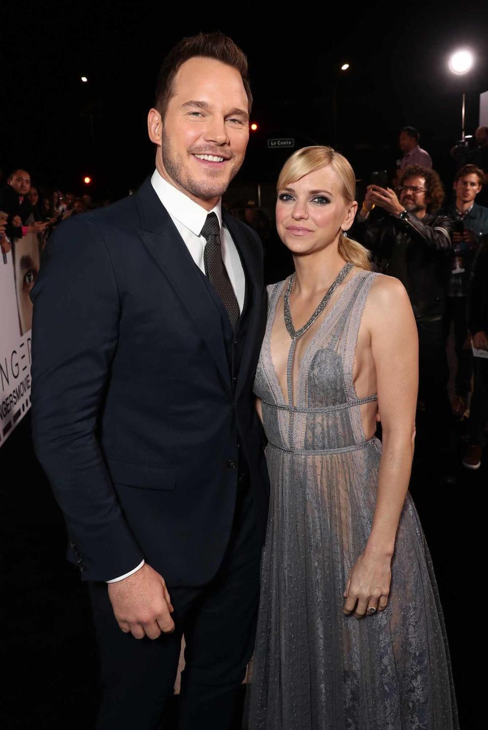 Chris Pratt and Anna Faris attend the Premiere Of Columbia Pictures' "Passengers" at Regency Village Theatre on December 14, 2016 in Westwood, California