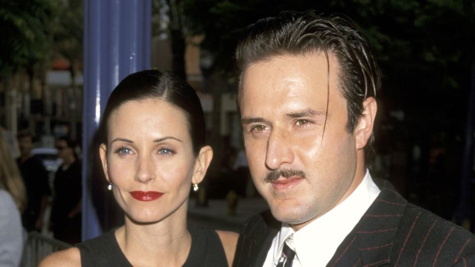 Courteney Cox and David Arquette during "Men for the Cure" Benefit Hosted by the Arquette Family at Eurochow Restaurant in Westwood, California, United States