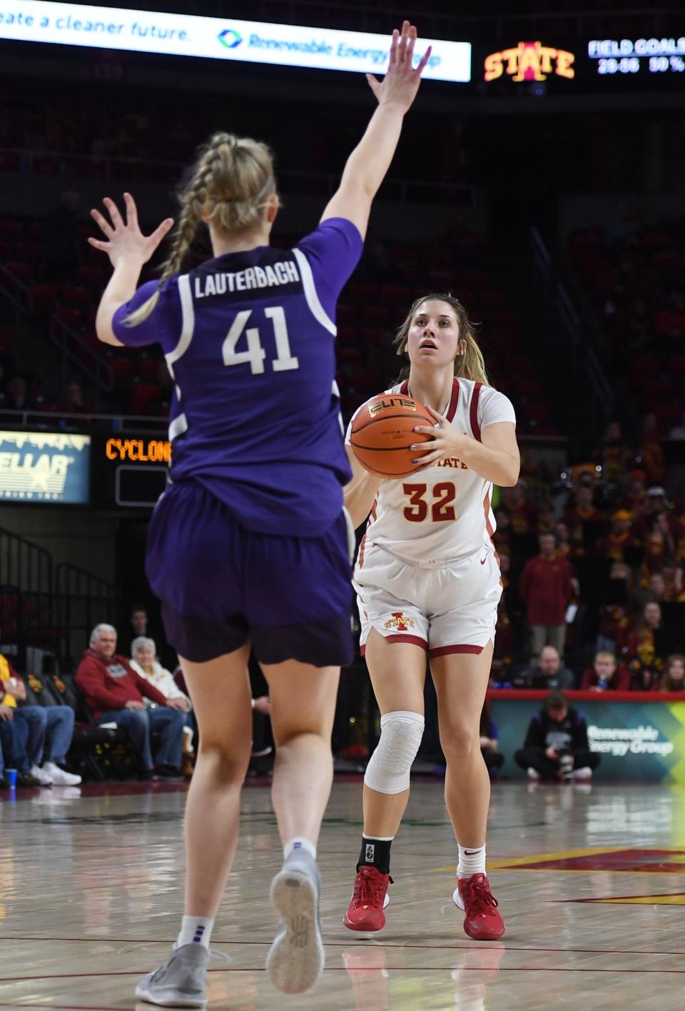 Iowa State Cyclones forward Maggie Vick (32) announced she's entering the transfer portal.