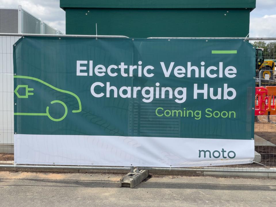 Electric Car Charging station and notice