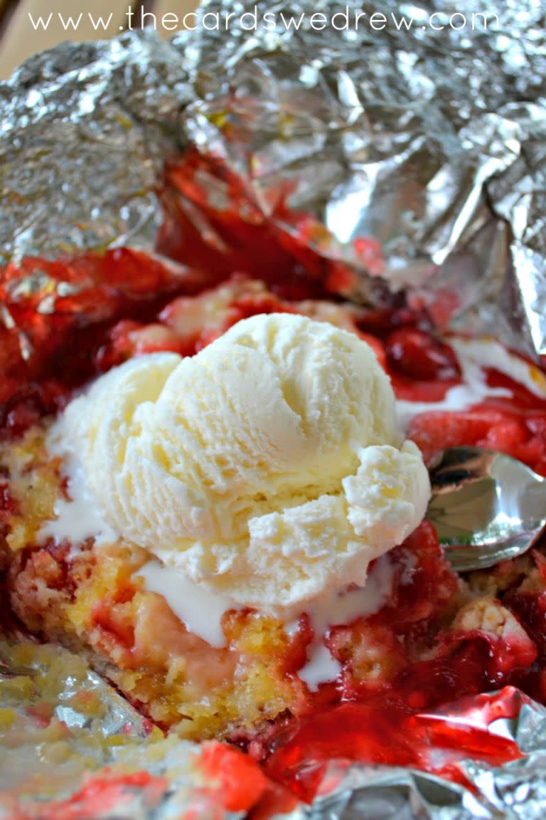 Cherry Cobbler on The Grill