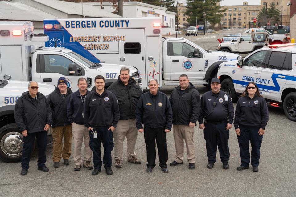 Members of the Bergen County EMS squad, which has grown quickly in its first year of being established. Bergen County Executive James Tedesco said the ambulances are responding to approximately 450 calls a month to nearly every corner of Bergen County.