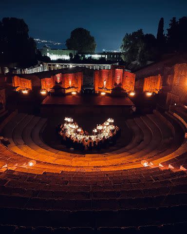 <p>Ricardo Gomes</p> A shot of the table in the ancient theater