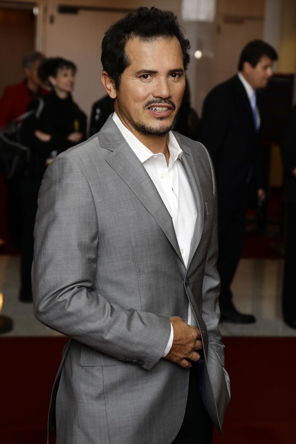 Actor John Leguizamo poses for photographers on the red carpet, before entertainer Ellen DeGeneres receives the 15th annual Mark Twain Prize for American Humor at the Kennedy Center, Monday, Oct. 22, 2012, in Washington. (AP Photo/Alex Brandon)