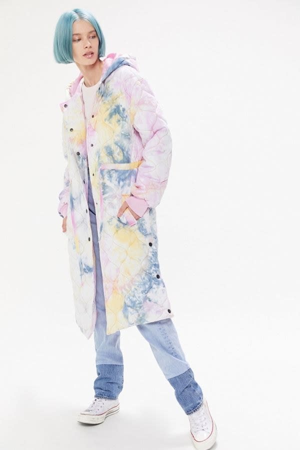 UO Tie-Dye Quilted Parka