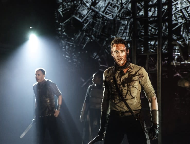 Tom Hiddleston in Shakespeare's "Coriolanus" at the Donmar Warehouse. Photo by Johan Persson.