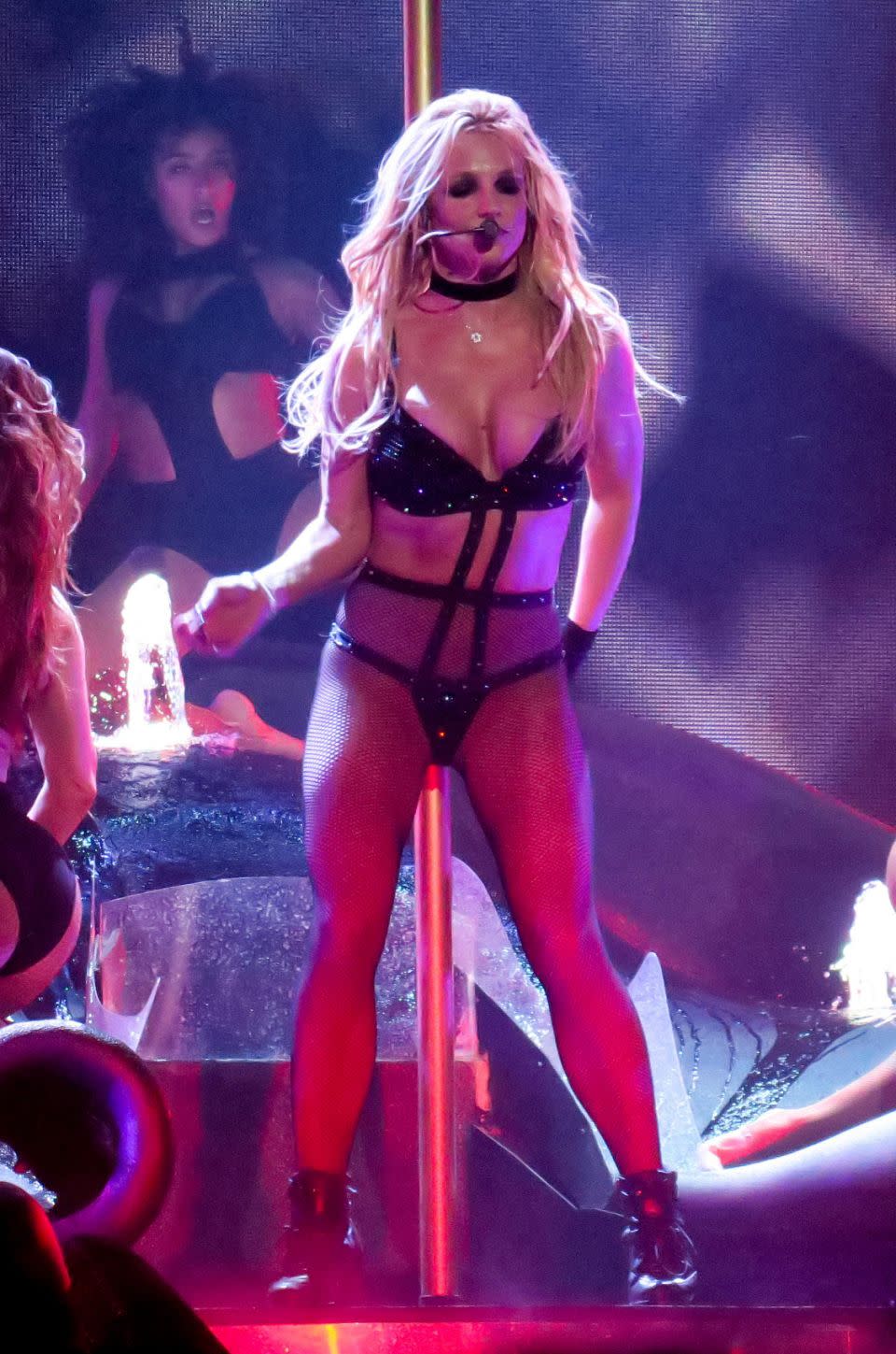 Britney Spears brings her four year residency at the AXIS at Planet Hollywood a triumphant end. Source: Splash