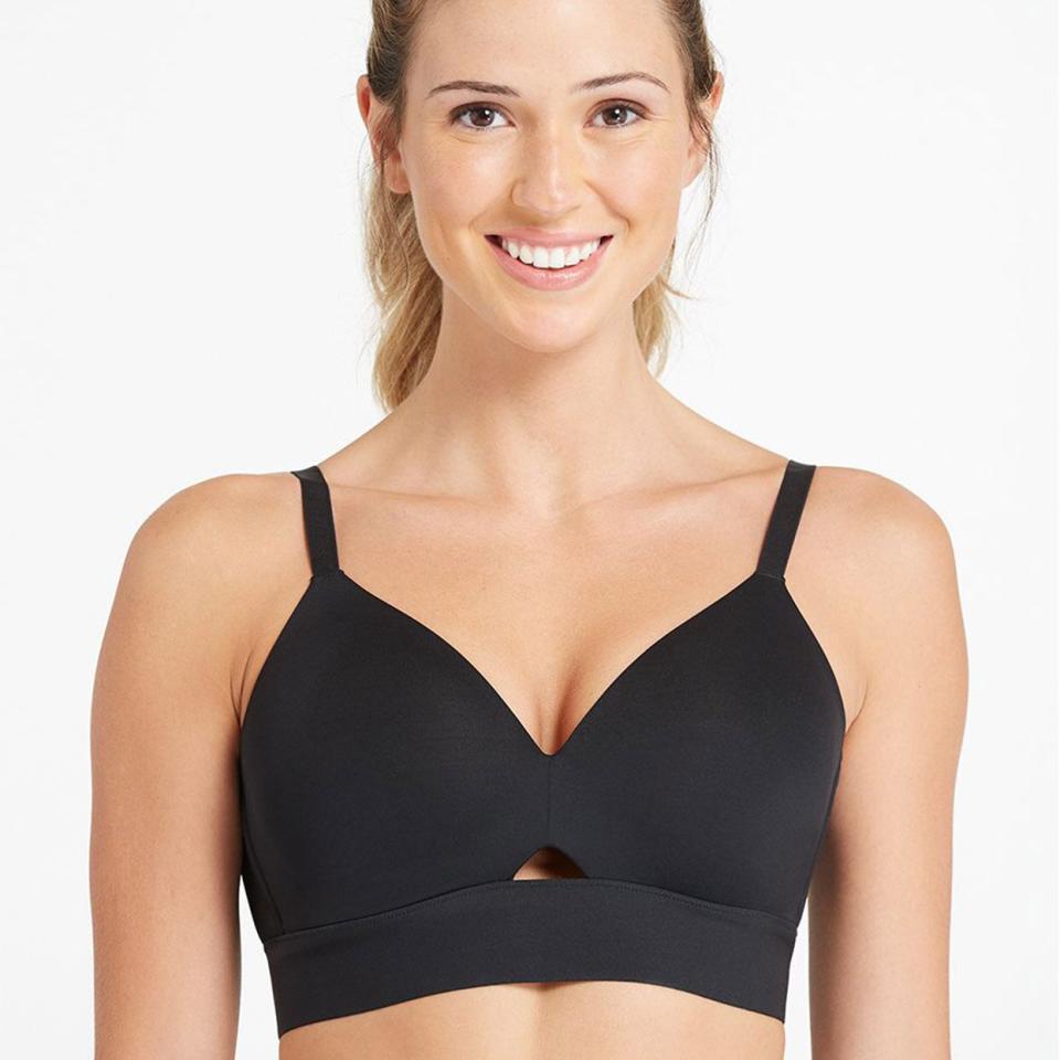 spanx mesh panel swim bra