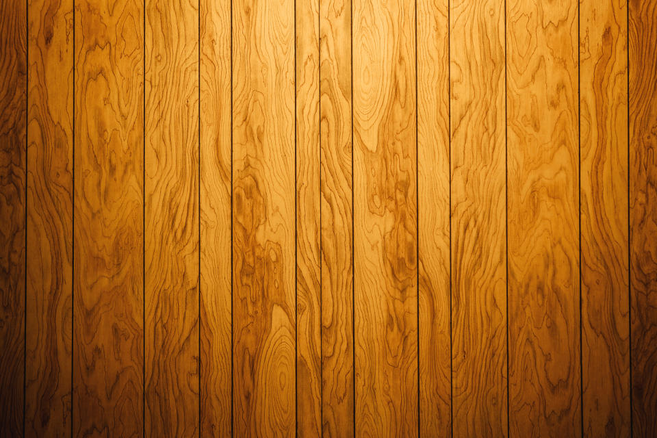 Wood-paneled walls