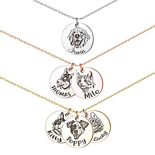 8) Personalized Pet Portrait Necklace