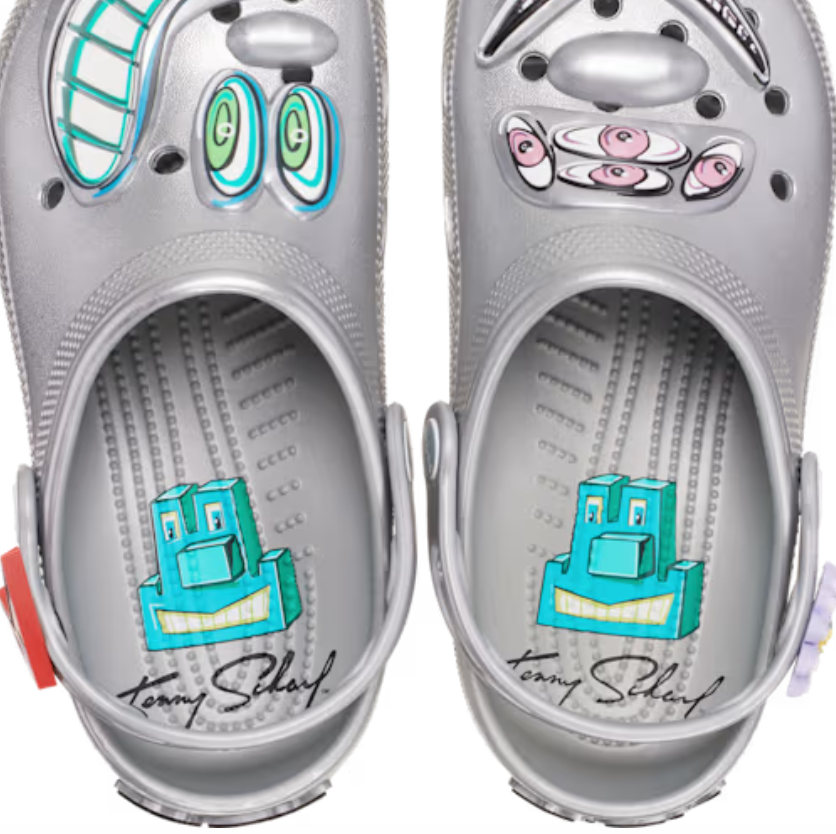 Classic Kenny Scharf clog.