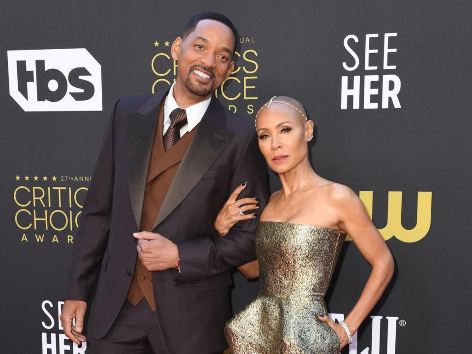 Will Smith and Jada Pinkett Smith photographed in March 2022 (AFP via Getty Images)