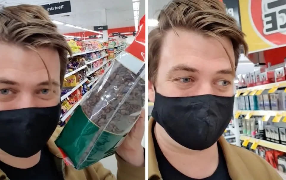 Male TikTok user in a supermarket. Source: TikTok/@depotadventures